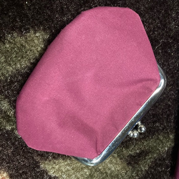 Kenneth Cole reaction purple leather wristlet clutch wallet matching coin purse - Picture 3 of 12